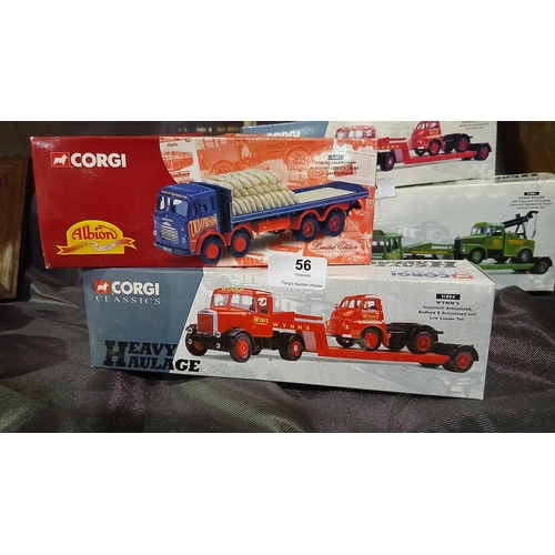 56 - collectible Corgi 31004 Scammell Articulated Bedford S & Low Loader Set from the Heavy Haulage serie... 