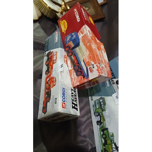 56 - collectible Corgi 31004 Scammell Articulated Bedford S & Low Loader Set from the Heavy Haulage serie... 