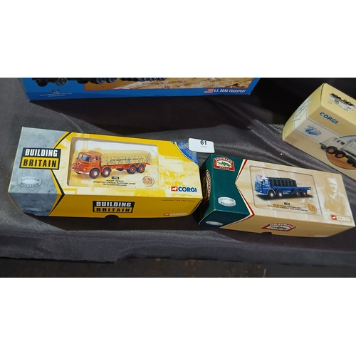61 - two limited edition 1:50 scale diecast model trucks from the Corgi Classics range.