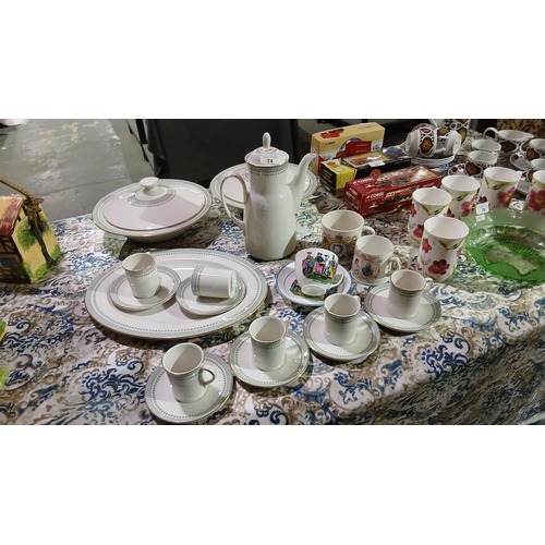 74 - vintage Royal Doulton 'Berkshire' (TC1021) pattern dinner and coffee service set,WELSH COSTUMES