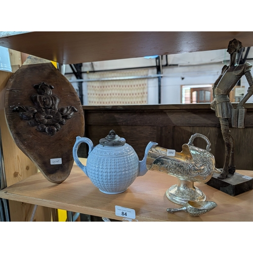 84 - hand-carved oak wall plaque,  in a Baroque style, similar to designs from the early 20th century.
Bl... 