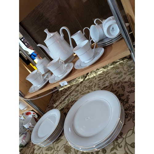 85 - vintage tea and dinner service set, likely produced by Crown Ming or a similar manufacturer featurin... 