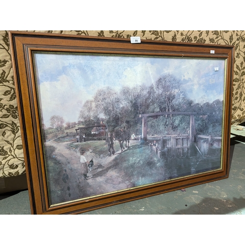 86 - framed painting titled 