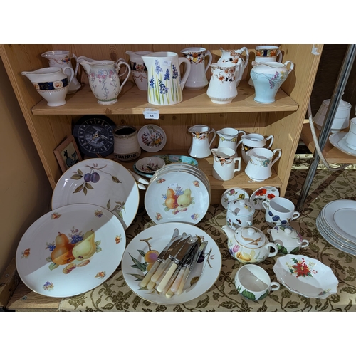 88 - Huge collection of notable English manufactured pottery to include  Royal Worcester “Evesham” Royal ... 
