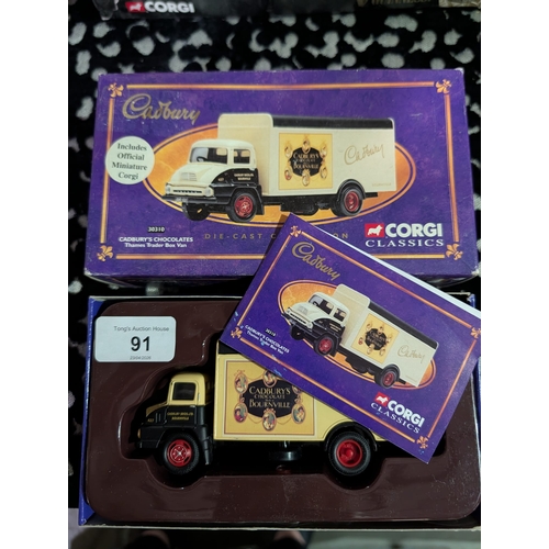 91 - Corgi Classics 30310 CADBURY'S CHOCOLATES Thames Trader Box Van.
