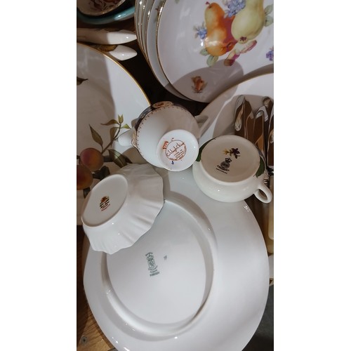 88 - Huge collection of notable English manufactured pottery to include  Royal Worcester “Evesham” Royal ... 