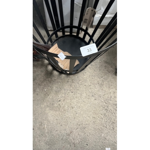 33 - New Black metal fire basket