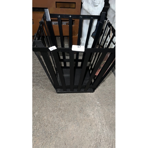 57 - New, black metal fire basket