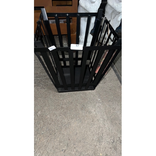 57 - New, black metal fire basket