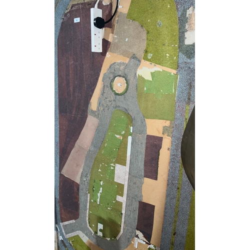 99 - Large heavy board previously used for model railway, 213 x 125 cm