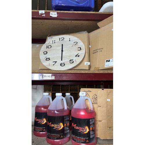 224 - Three-boxed whitewashed wooden clocks new