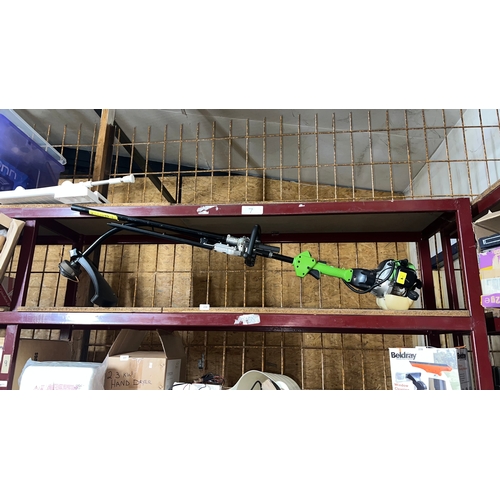 236 - Green petrol brush cutter/strimmer, in good working order