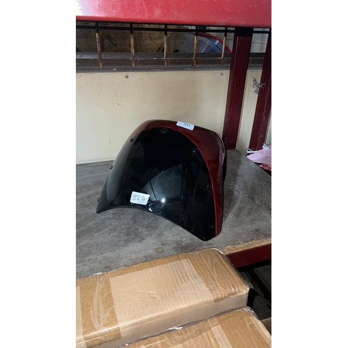 241 - universal motorcycle headlight fairing with a tinted windshield, typically designed for retro, cafe ... 