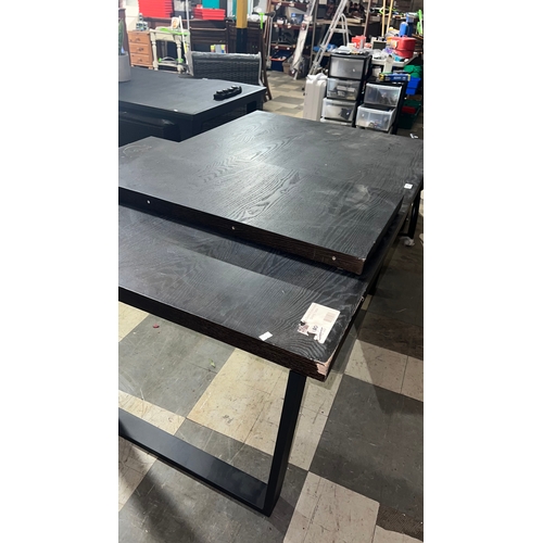 248 - Black ash effect extending table