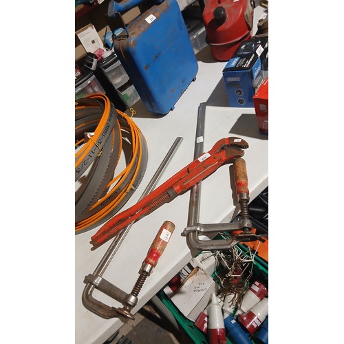 210 - Large wrench and clamps