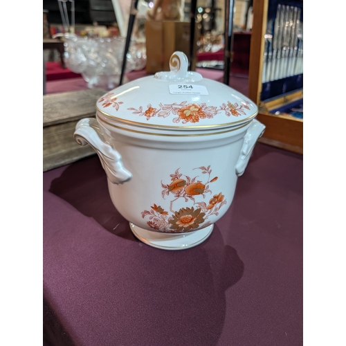 254P - vintage porcelain planter or jardinière manufactured by Vista Alegre in Portugal, featuring the 