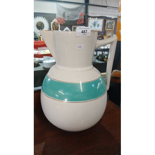 487 - vintage ceramic Art Deco large jug, 32 cm height