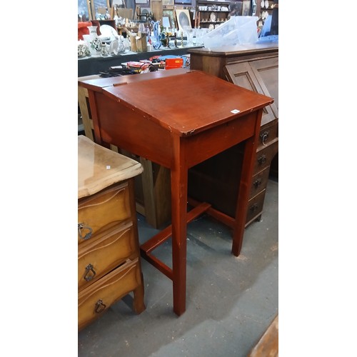 551P - High legged vintage desk, 102 cm height x 61 cm width