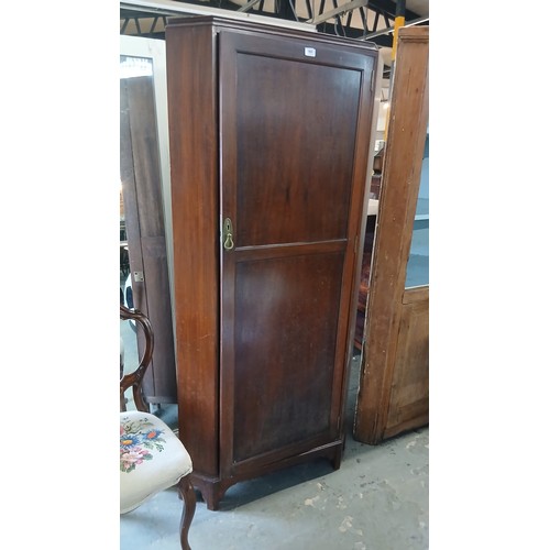 568P - Antique tall corner gun cabinet,  175 h x 85 cm w