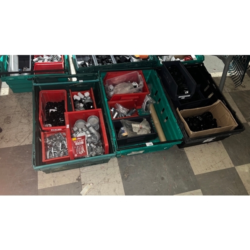 206 - Storage boxes containing various types of fixings