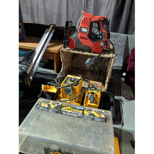 61E - Black & Decker Scorpion RS890K autoselect powered handsaw. And Plasplugs 4 in 1 Power Sharpener, mod... 