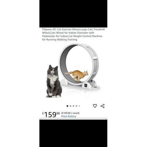 60L - BRAND NEW BOXED (photo for reference )cat exercise wheel treadmill for indoor pet fitness