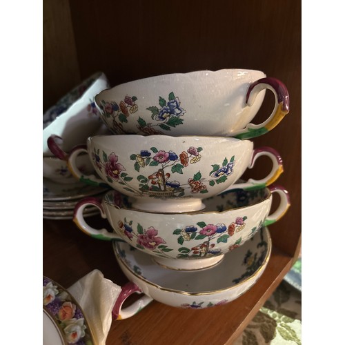 60 - various vintage ceramic and porcelain tea sets, saucers, cups, and small decorative bowls. To includ... 