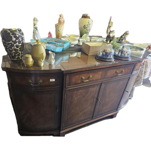 89R - vintage mahogany breakfront or sideboard cabinet, likely in a traditional Georgian or George II styl... 