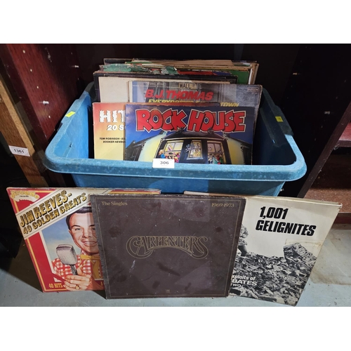 306 - Collection of vinyl records to include Carpenters