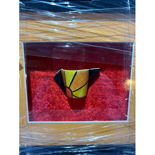 352 - An unusual Lorna Bailey Artware presentation piece featuring a Clarice Cliff-inspired hand-painted c... 
