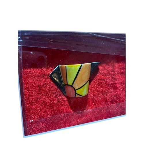 352 - An unusual Lorna Bailey Artware presentation piece featuring a Clarice Cliff-inspired hand-painted c... 