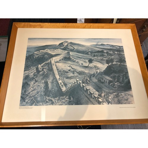 132 - Framed print of walltown, Northumberland by Alan Sorrell