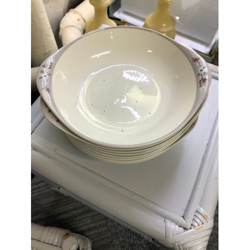 140 - Royal Doulton Frost Pine dinner set compriing 11 dinner plates, 12 salad plates, 13 side plates, 8 d... 