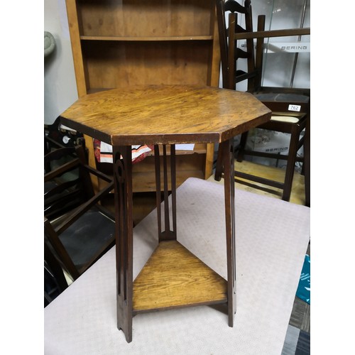 780 - Octagonal Arts and crafts occasional table