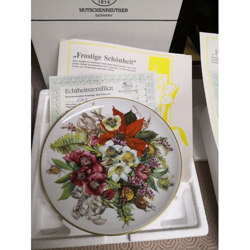 790 - 6 Hutschenreuther plates, 5 x 1987 and 1 larger plate 1989. All certified in original packaging