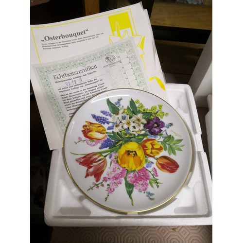 790 - 6 Hutschenreuther plates, 5 x 1987 and 1 larger plate 1989. All certified in original packaging