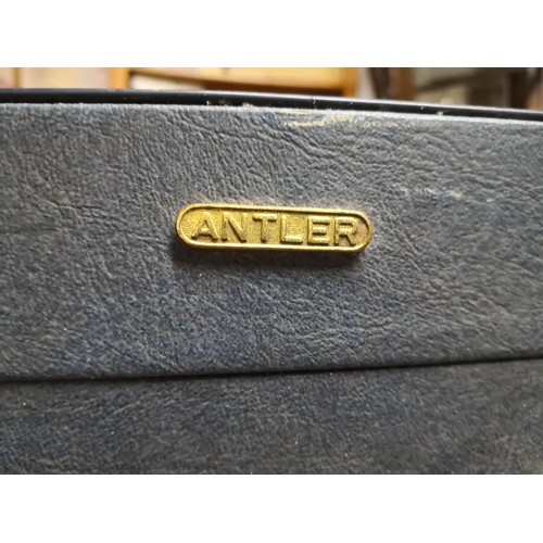 912 - Vintage blue Antler suitcase