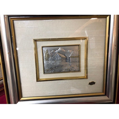 739 - Two pictures by Frattini Studio D'Arte mounted in silver and black coloured  frames the pictures the... 
