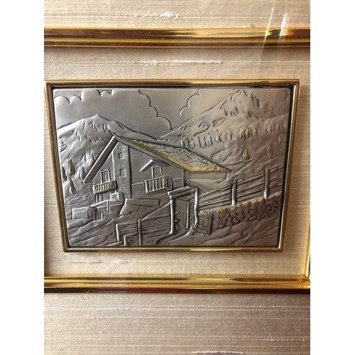 739 - Two pictures by Frattini Studio D'Arte mounted in silver and black coloured  frames the pictures the... 