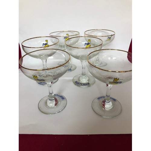 754 - Set of 6 Babysham glasses