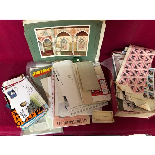 779 - Box of Ephemera including sheets of stamps