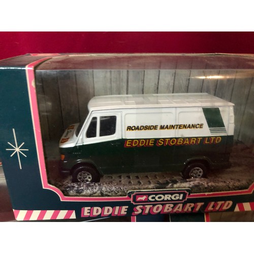16 - Selection of 3 Eddie Stobart models and a set of Eddie Stobart coasters. The models are 58304 Ford E... 