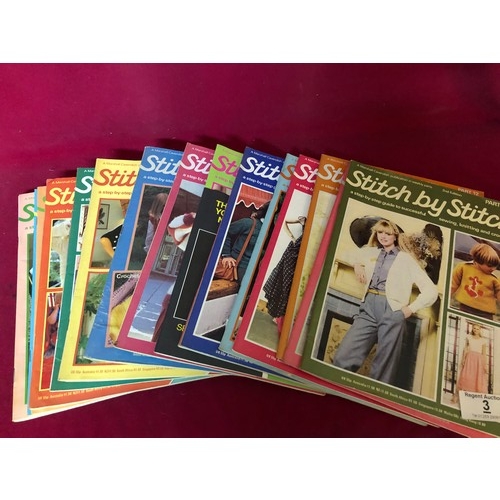 3 - Selection of 17 vintage 'stitch by stitch' magazines