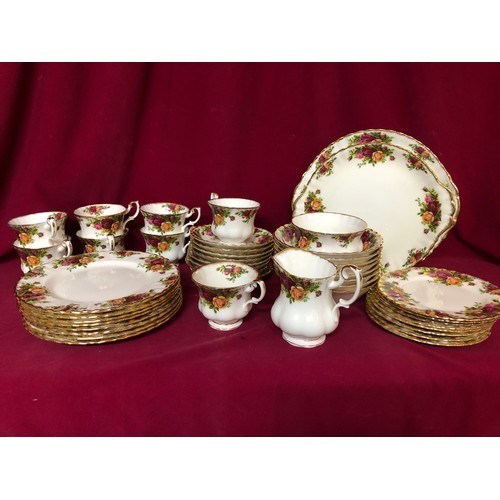 25 - Selection of Royal Albert Country Roses comprising 8 cups and saucers, 8 dishes, 8 salad plates, 8 s... 