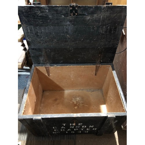 48 - Wooden ammunition box measuring 69 x 47 x 47cms tall