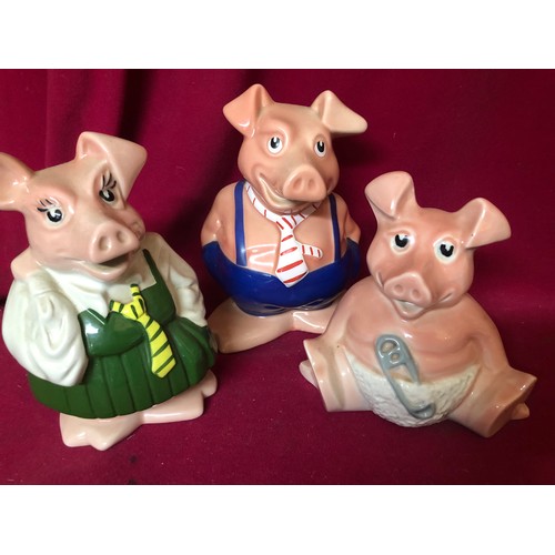 Full set of Wade Natwest piggy banks