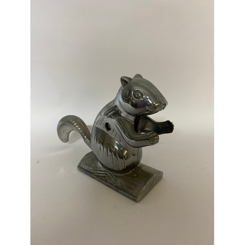 477 - 1950's Chrome Squirrel nutcracker