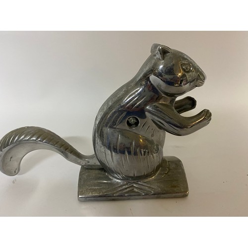 477 - 1950's Chrome Squirrel nutcracker