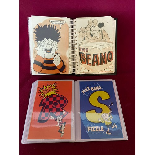 12 - 2 albums of Beano and Dandy postcards