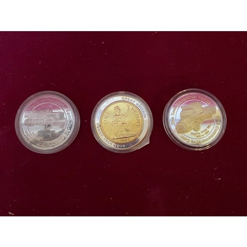 15 - 3 commemorative coins in capsules